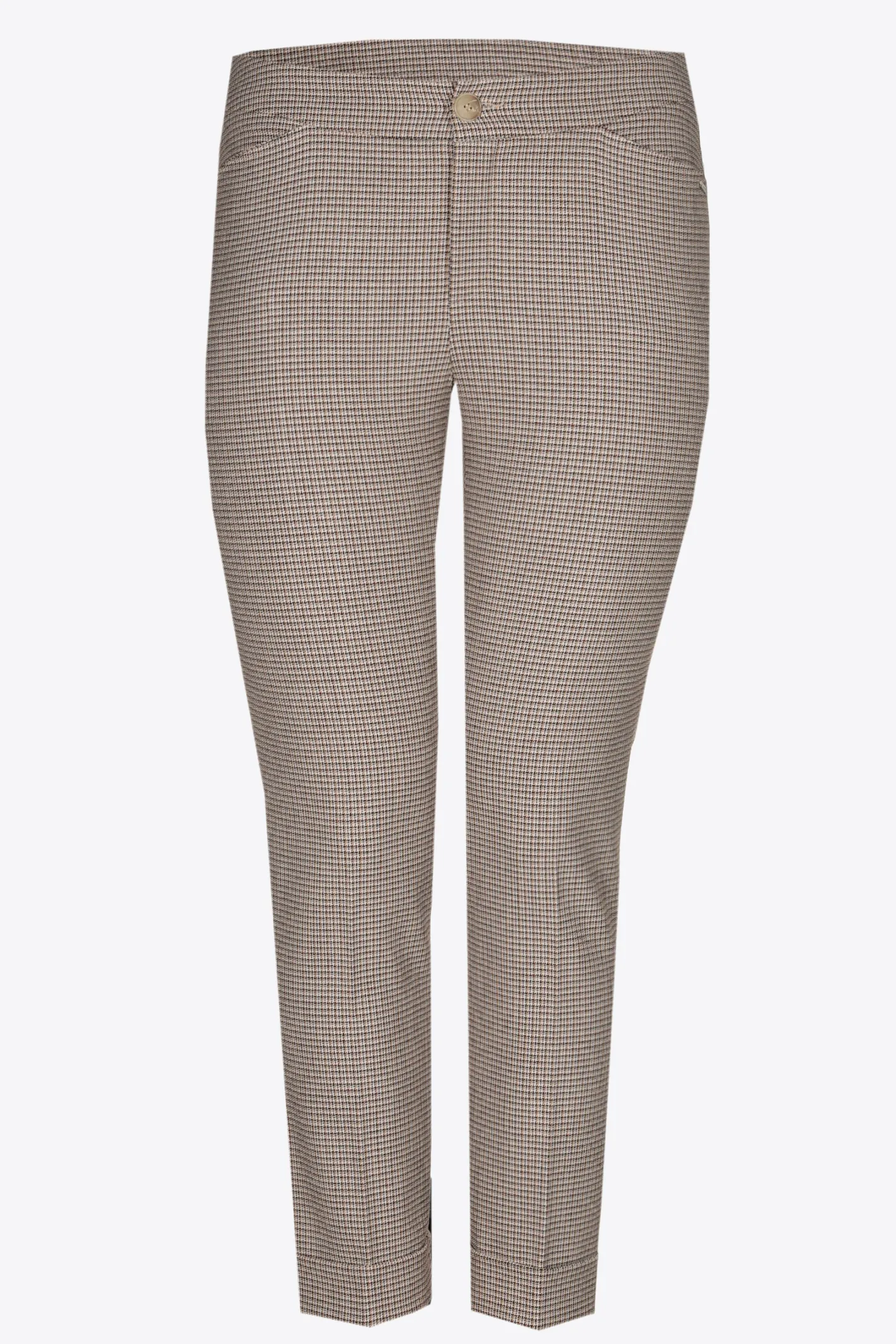 Sale Broek met fijne ruitenprint DAMES Xandres Plus | Broeken