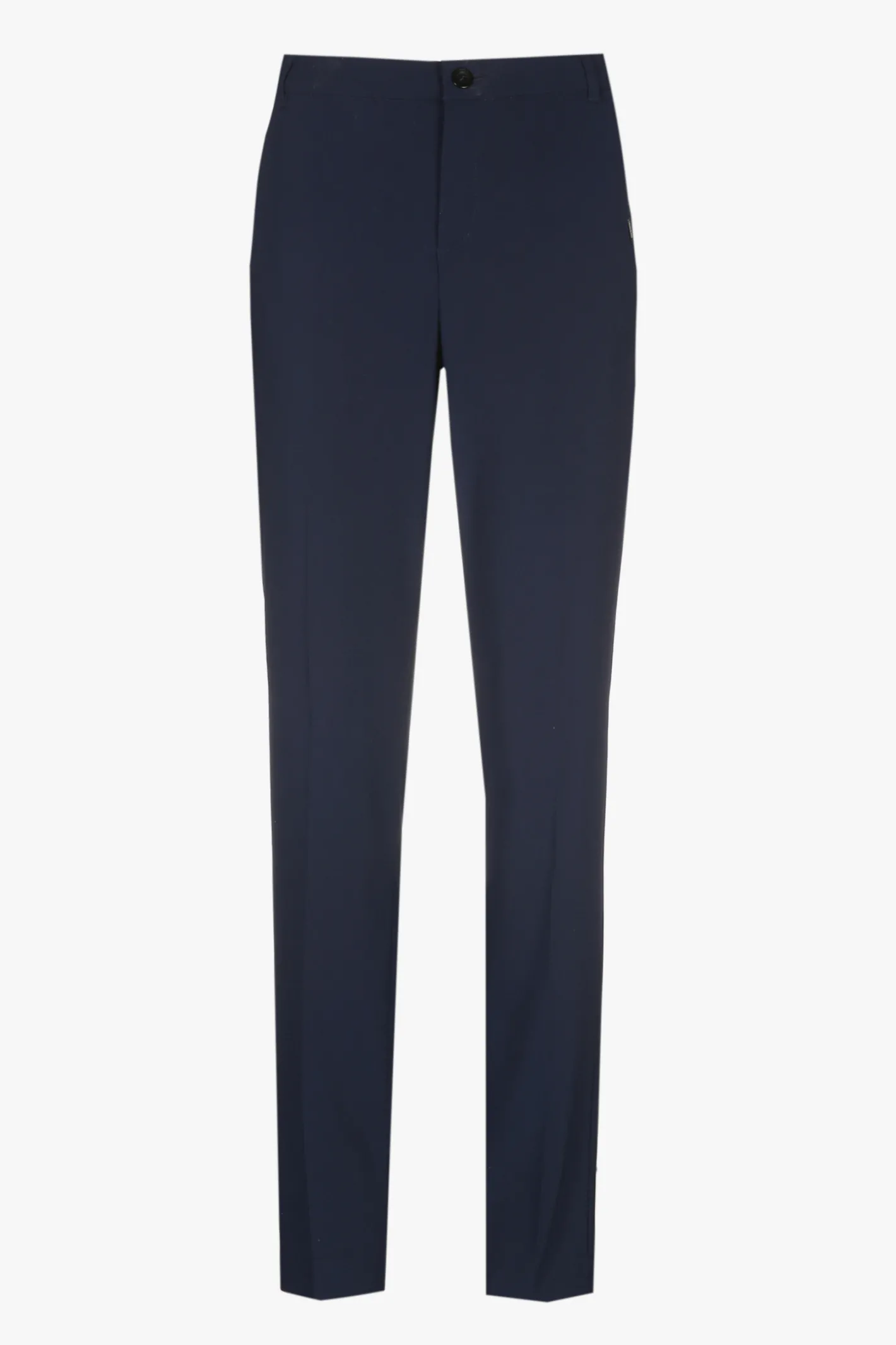 Sale Donkerblauwe kreukvrije chino DAMES Essentials | Broeken