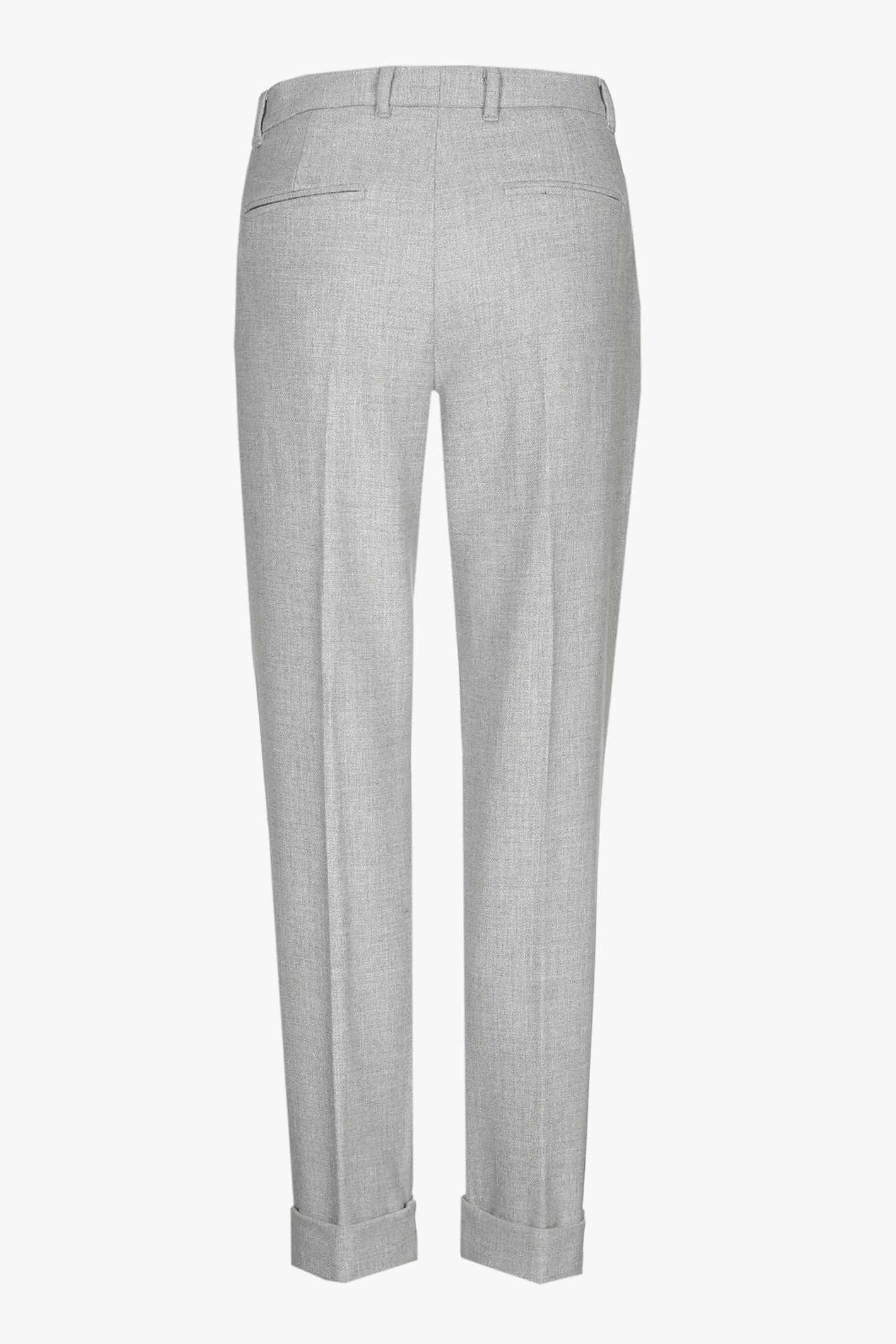 Flash Sale Grijze chino broek met omslag DAMES Essentials | Broeken