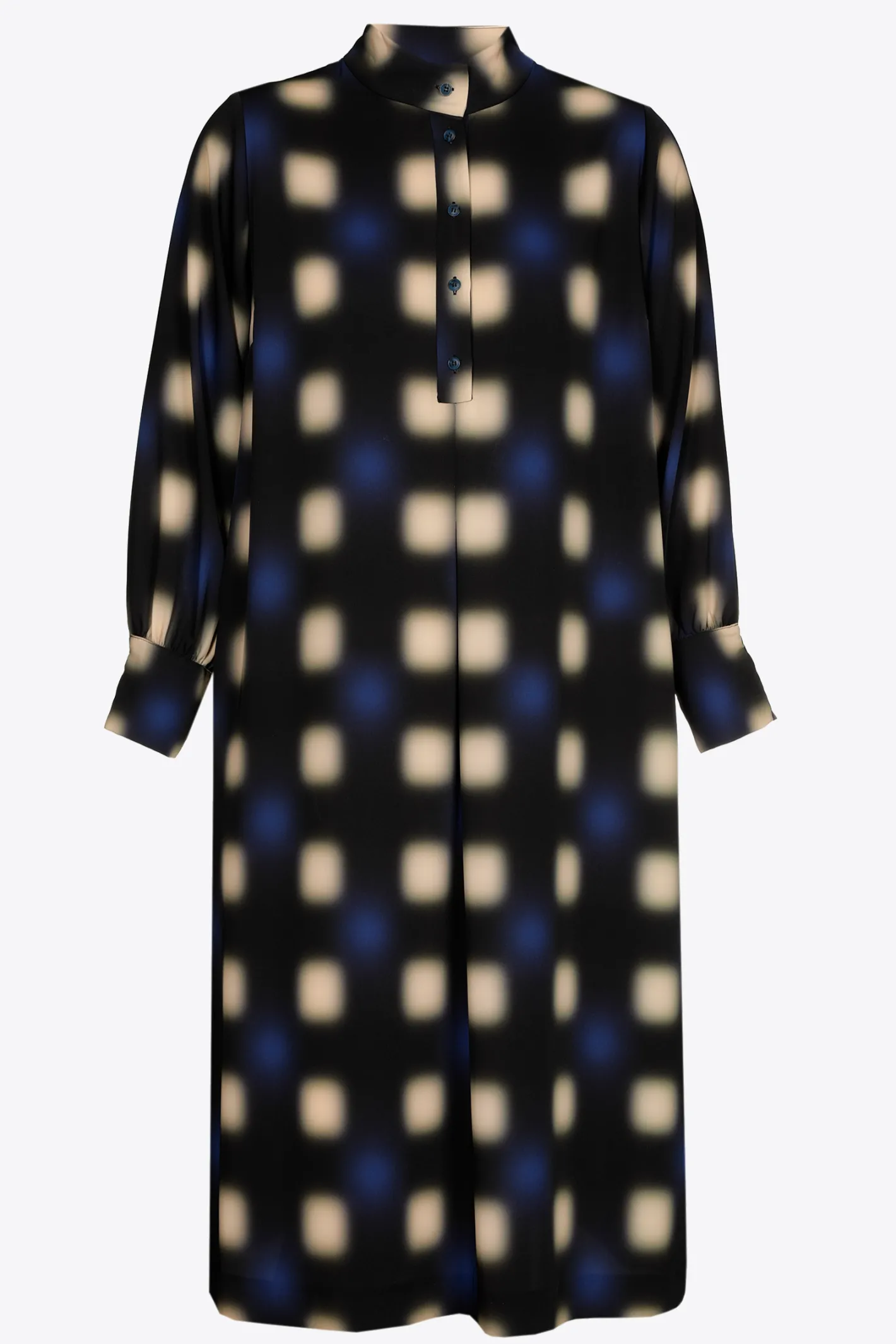 Store Lange jurk met blurred print DAMES Xandres Plus | Jurken