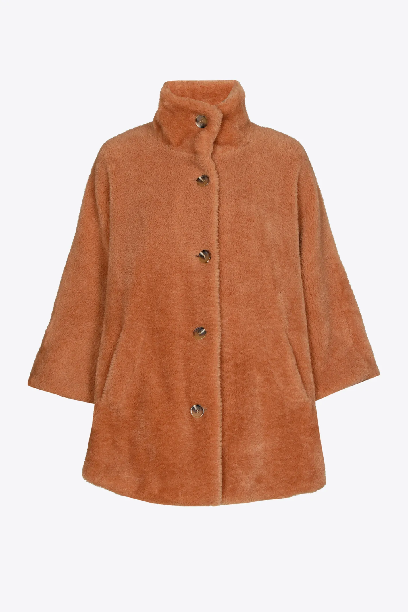 Store Zachte poncho in teddystof DAMES Xandres Plus | Jassen & Mantels